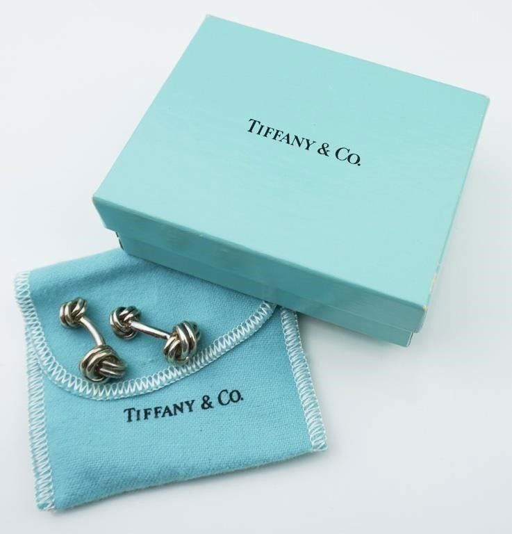 Tiffany & Co. sterling silver knot cufflinks