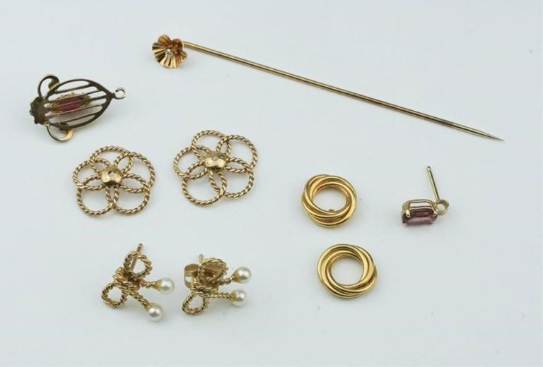 Collection of gold jewelry