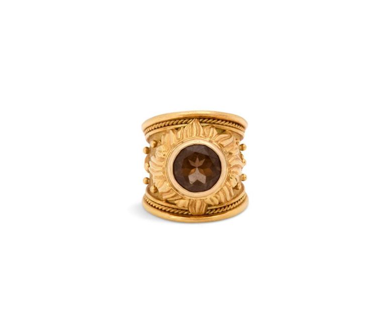 Elizabeth Gage smoky quartz ring