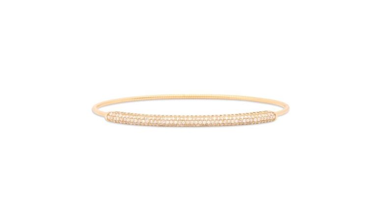 Expandable diamond bangle bracelet
