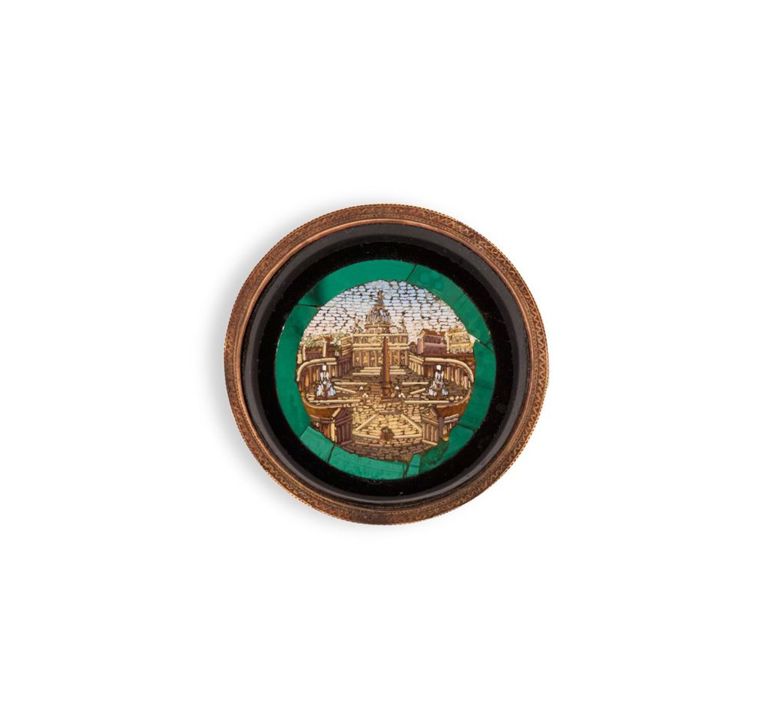 Micro-mosaic brooch