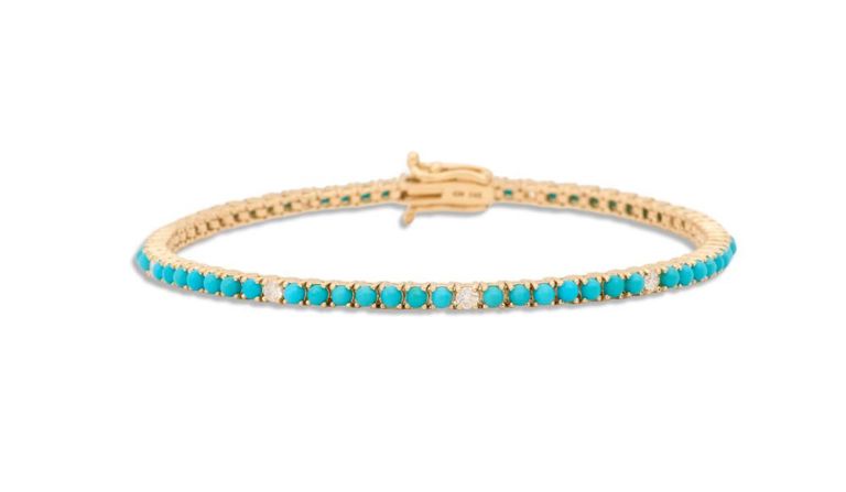 Turquoise and diamond bracelet