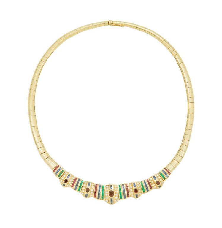 Gem-set necklace