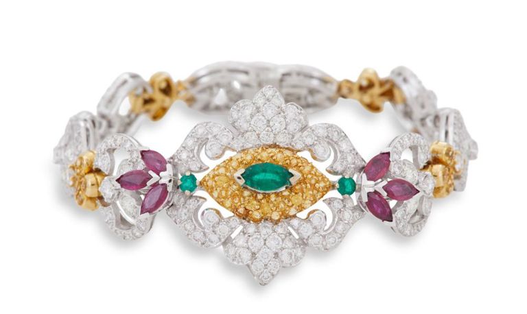 Gem-set bracelet