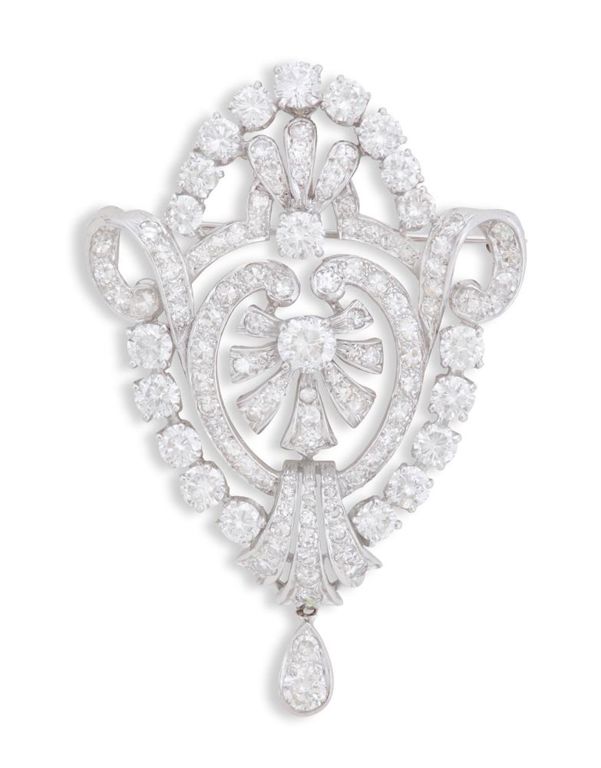 Diamond brooch/pendant