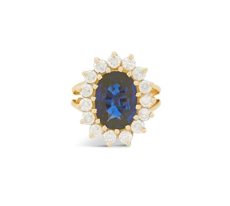 Sapphire and diamond ring