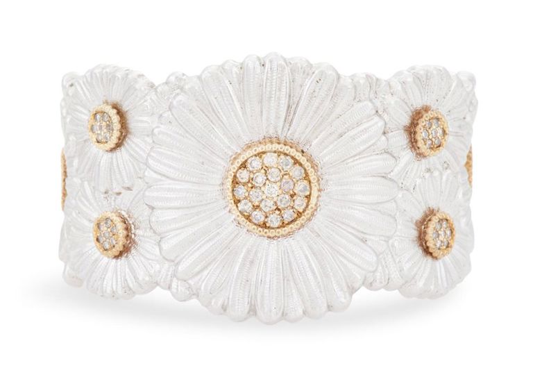 Buccellati diamond daisy cuff bracelet