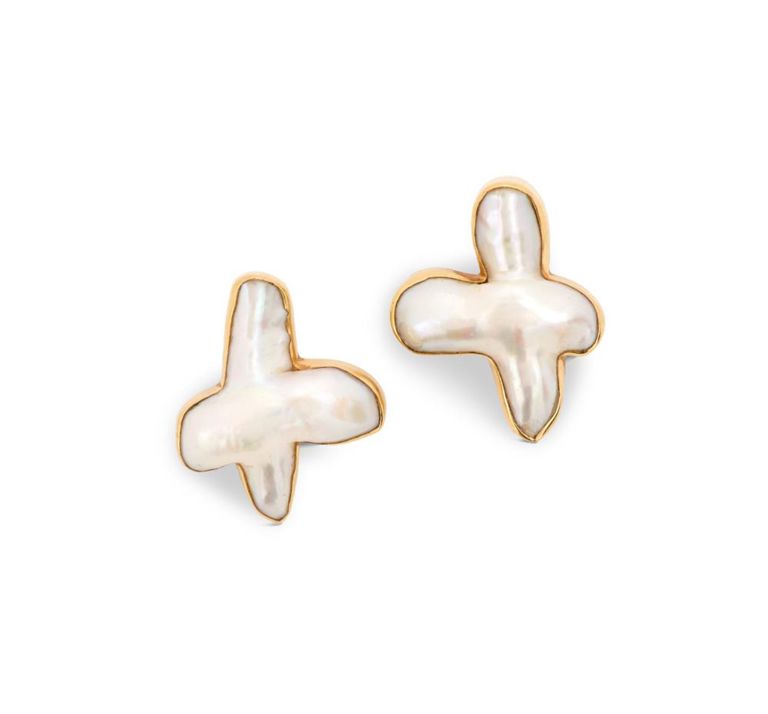Christopher Walling pearl ear clips