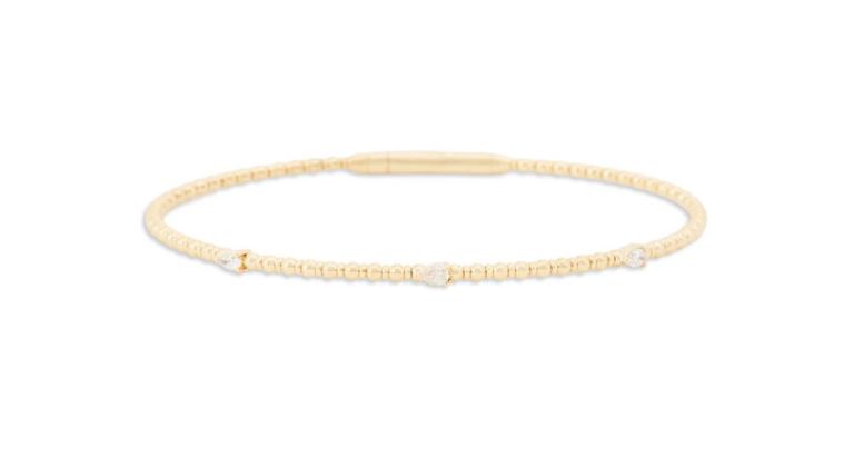 14k gold diamond bangle bracelet