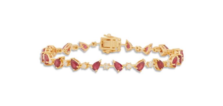 Ruby and diamond bracelet