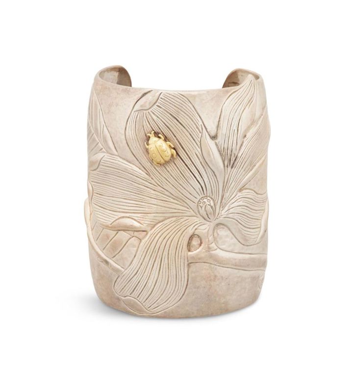 18k gold and silver cuff bracelet by Tiffany & Co.
