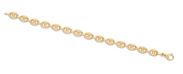 14k gold Mariner-link bracelet