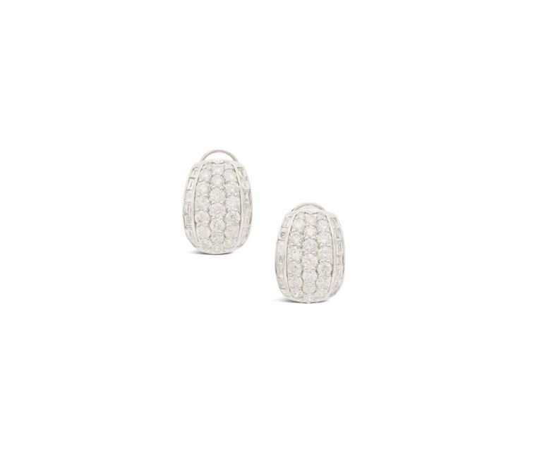 Pair of diamond earrings