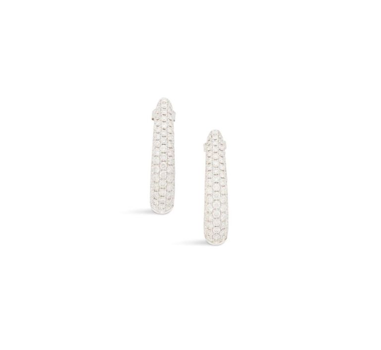 Pair of diamond earrings