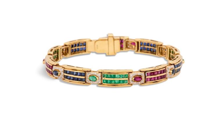 Gem-set bracelet