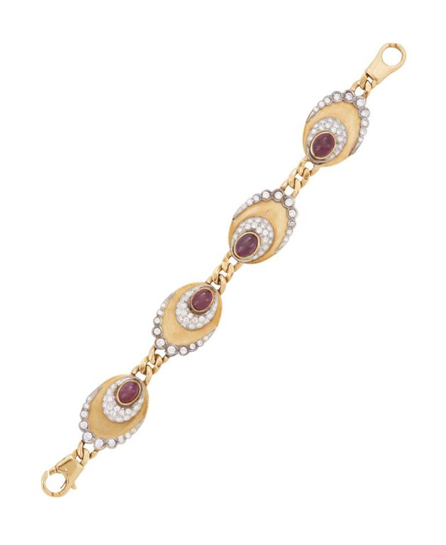 Ruby and diamond bracelet