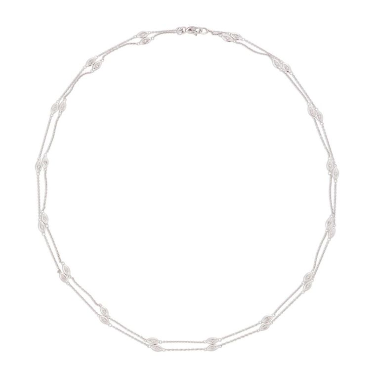 Two-strand diamond necklace