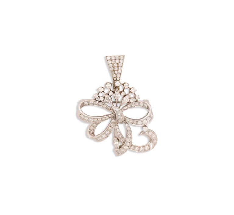 Diamond brooch/pendant