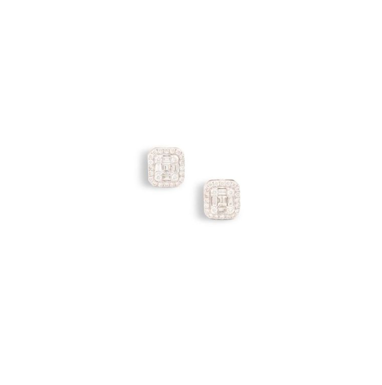 Pair of diamond earrings