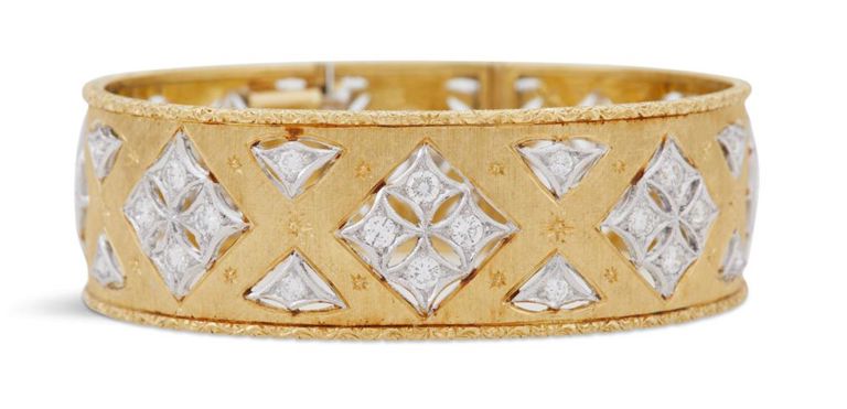 M. buccellati diamond bangle bracelet