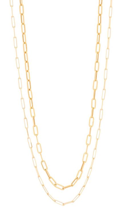 Two layering gold chains