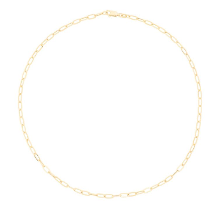14k gold necklace with oblong links