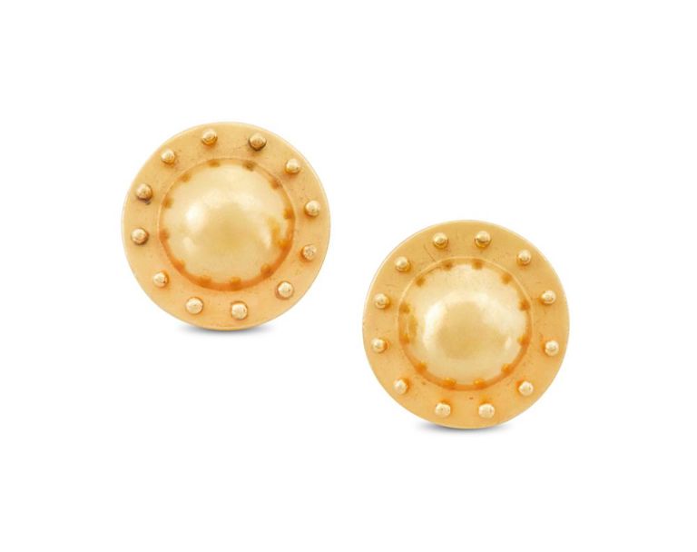 22k/18k yellow gold ear clips by Temple St. Clair
