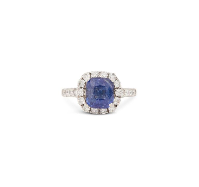 Sapphire and diamond ring