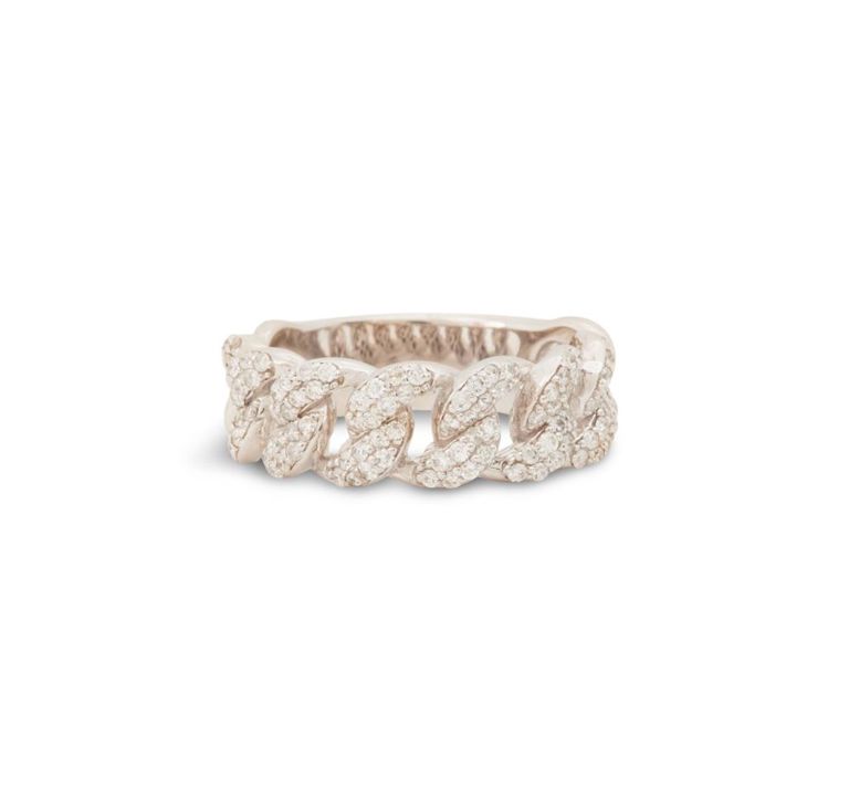 Diamond chain-link ring