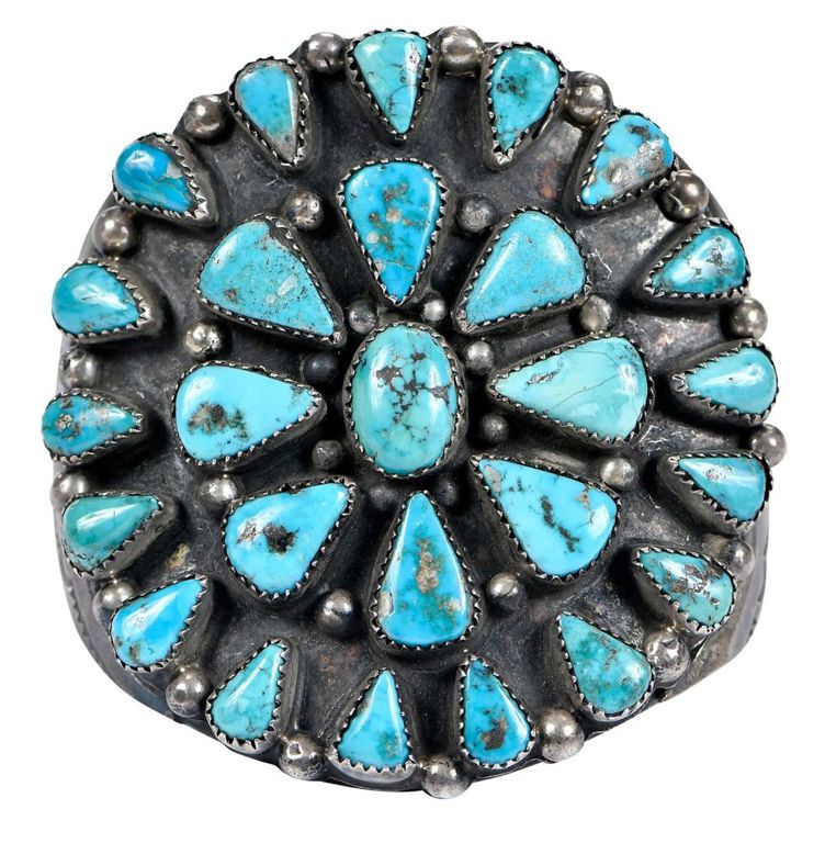 Turquoise petit point bracelet