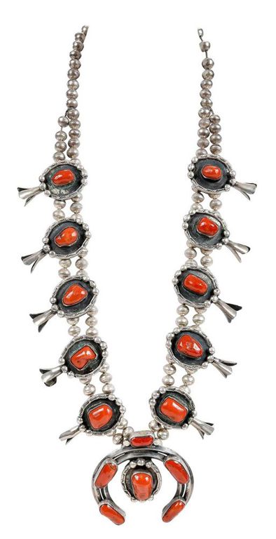 Coral squash necklace