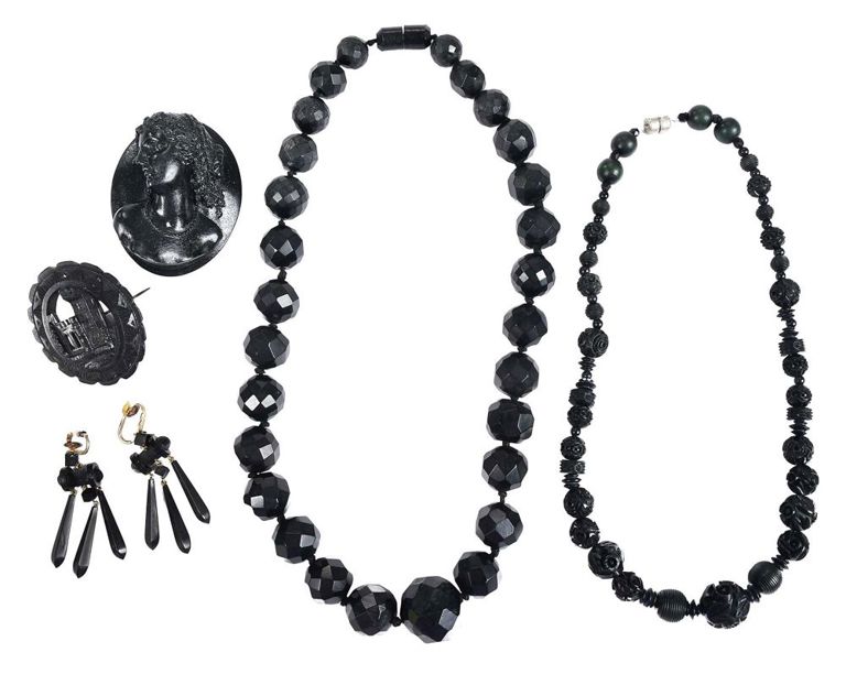 Victorian mourning jewelry collection