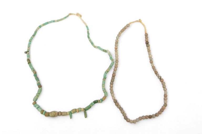 African glass and stone bead necklaces