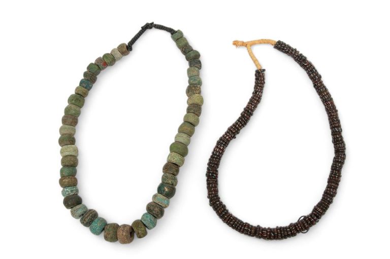 African glass trade bead necklaces