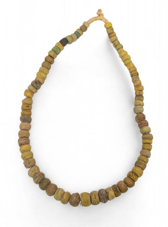 African glass trade bead necklace