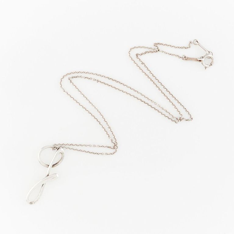 Elsa Peretti for Tiffany & Co. Sterling Initial Necklace