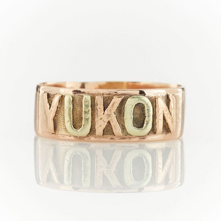10k gold band with Yukon design by Grant & Co.