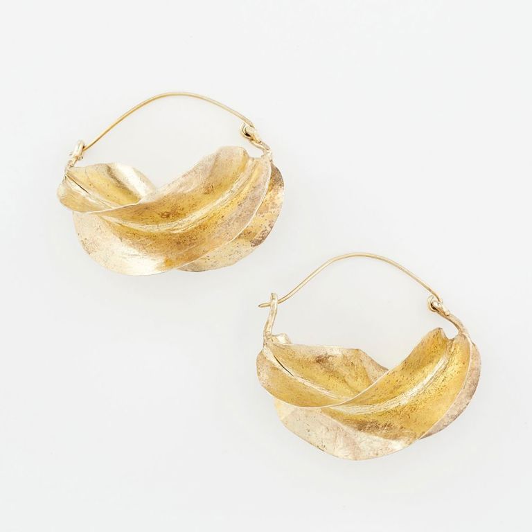 Silver gilt Fulani style earrings