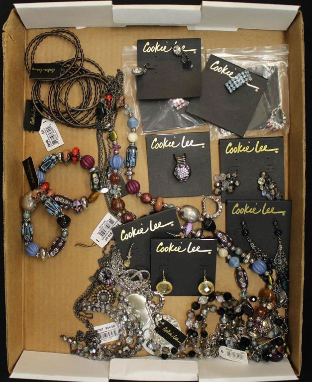 Tray of Cookie Lee jewelry