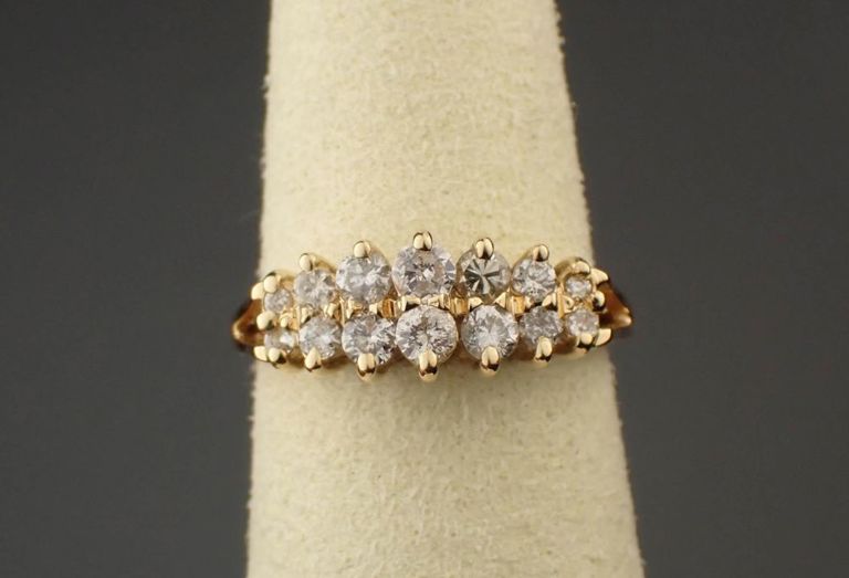 14k yellow gold diamond ring