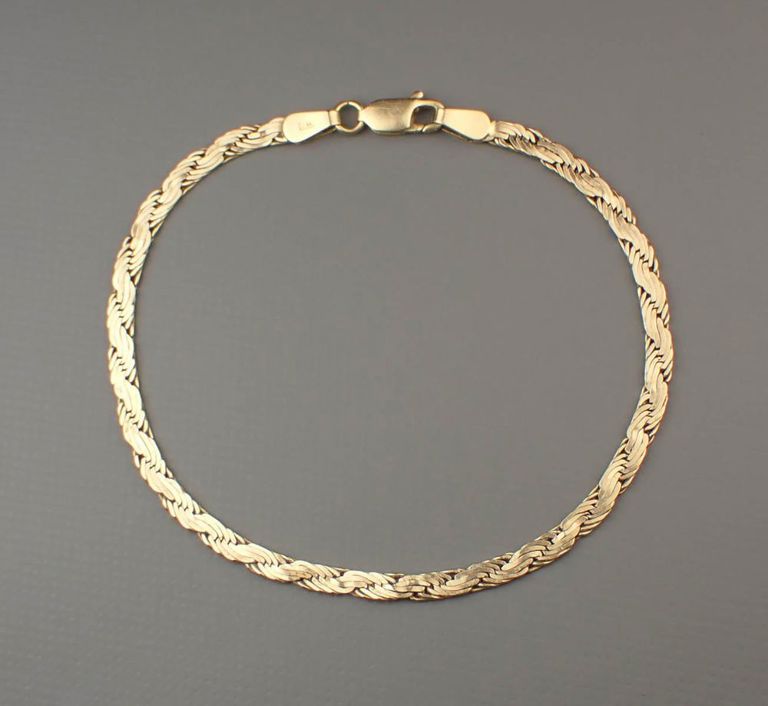 Italian and 14k yellow gold bracelet