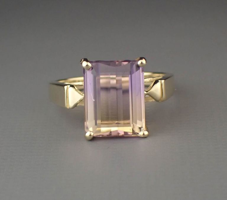 Ametrine and 14k yellow gold ring