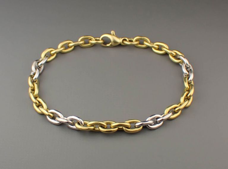 Italian 18k gold chain bracelet