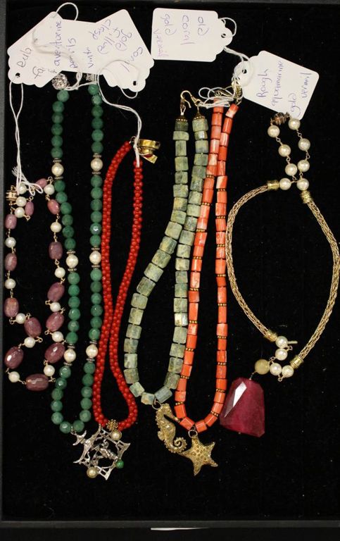 6 beaded necklaces