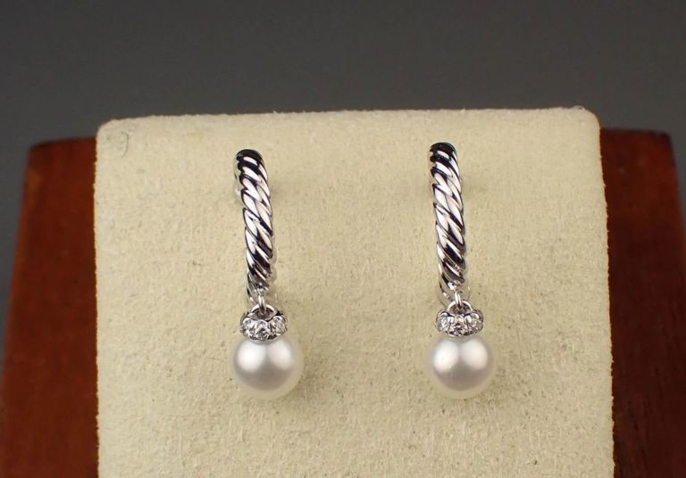 David Yurman 18k gold petite Solaris drop earrings
