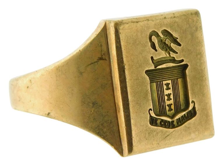 Men's 10k gold signet ring