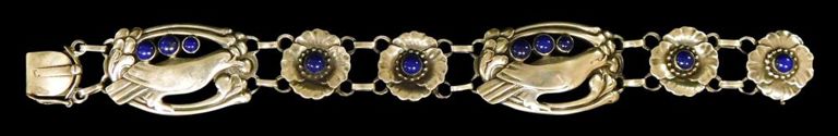 Sterling silver lapis lazuli bracelet