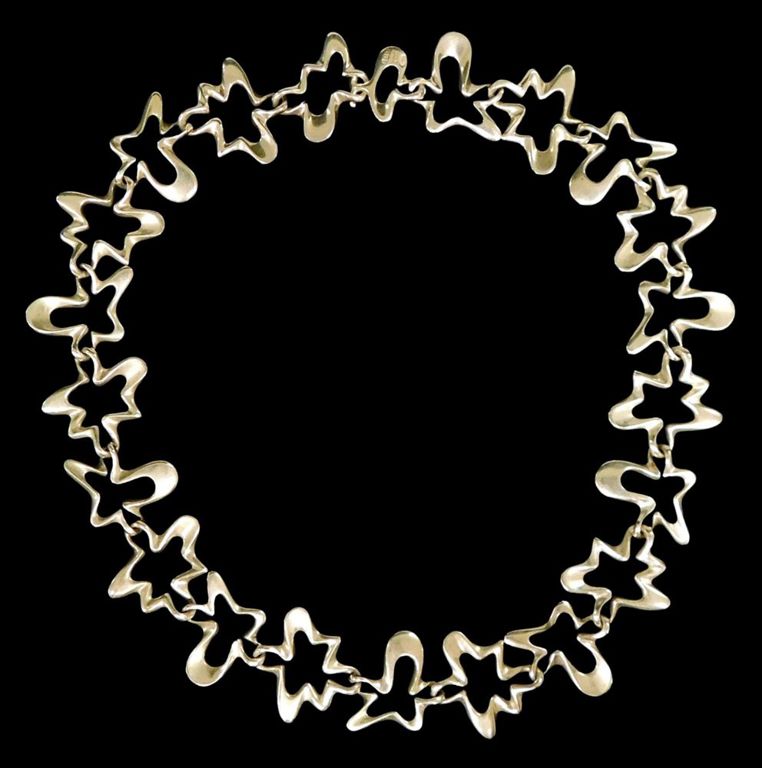 Sterling silver "splash" necklace