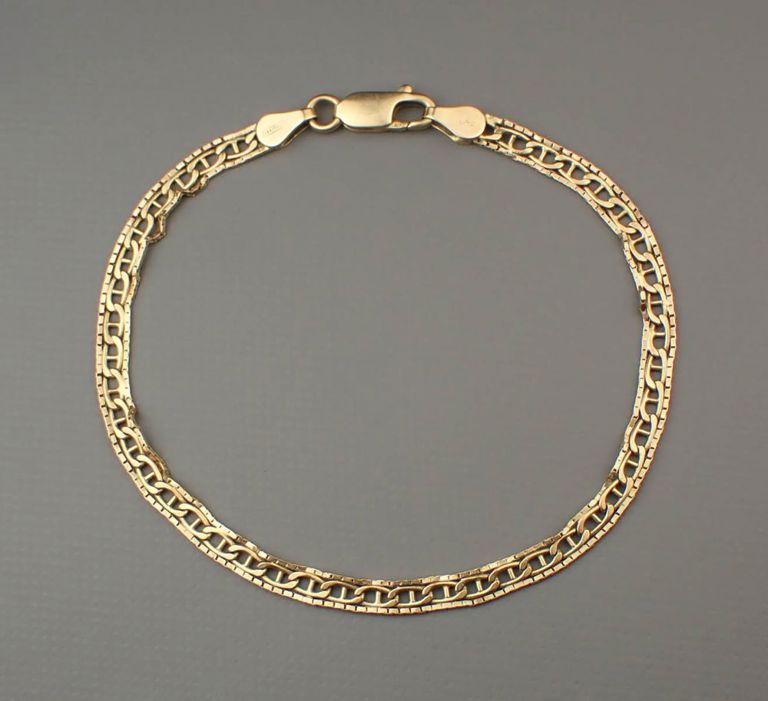 Italian 14k yellow gold chain bracelet