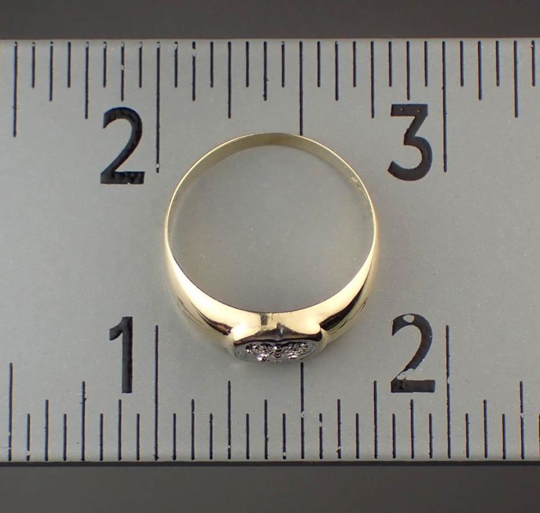 Diamond and 14k two-tone gold ring